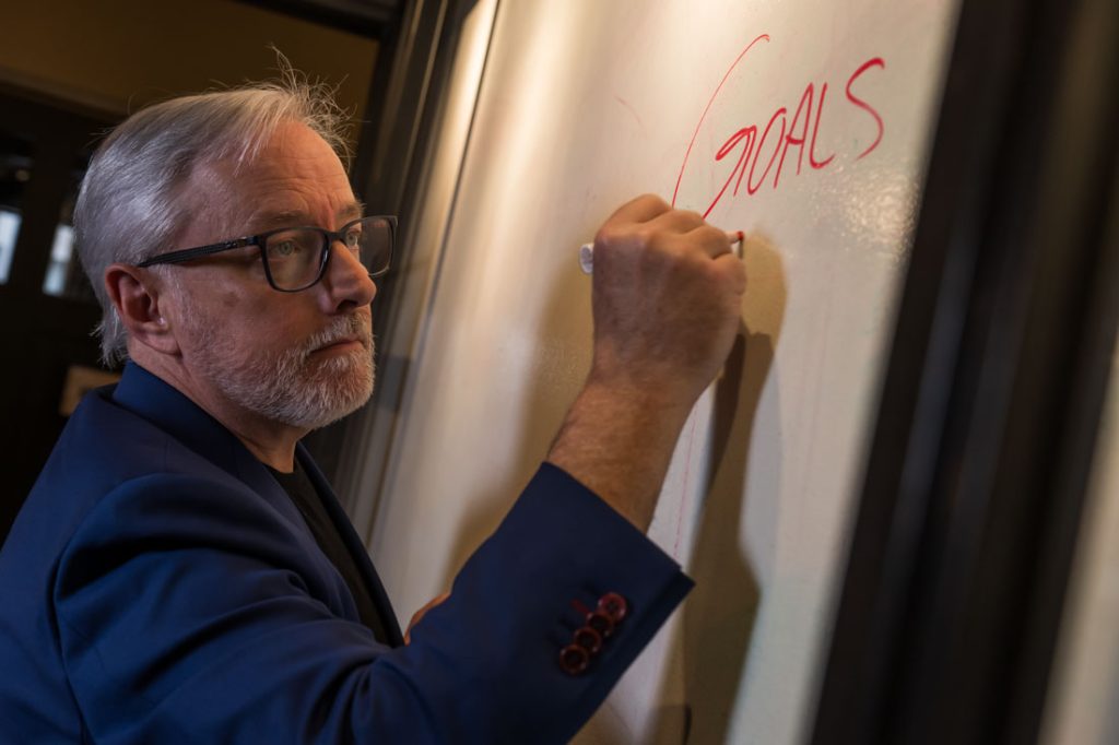 Marc A. Pitman in a 90-minute strategy session with a client